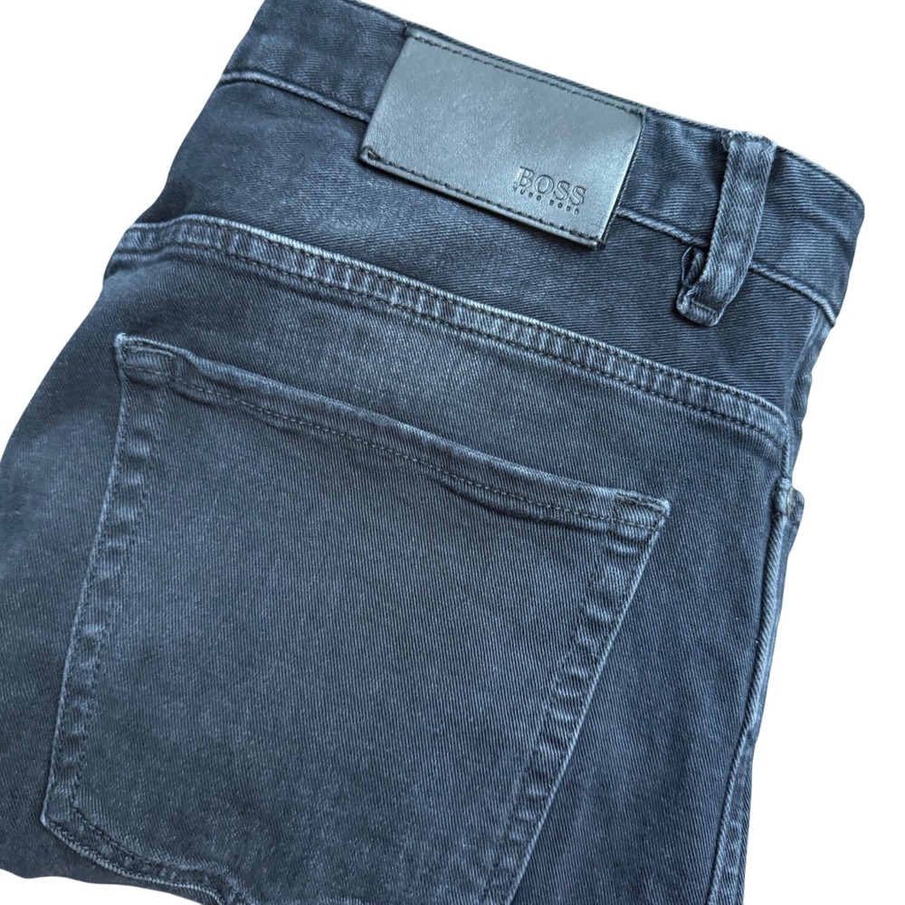 Hugo Boss Delaware Slim Fit Jeans Mens 32x31 Black‎ Faded Denim Pants